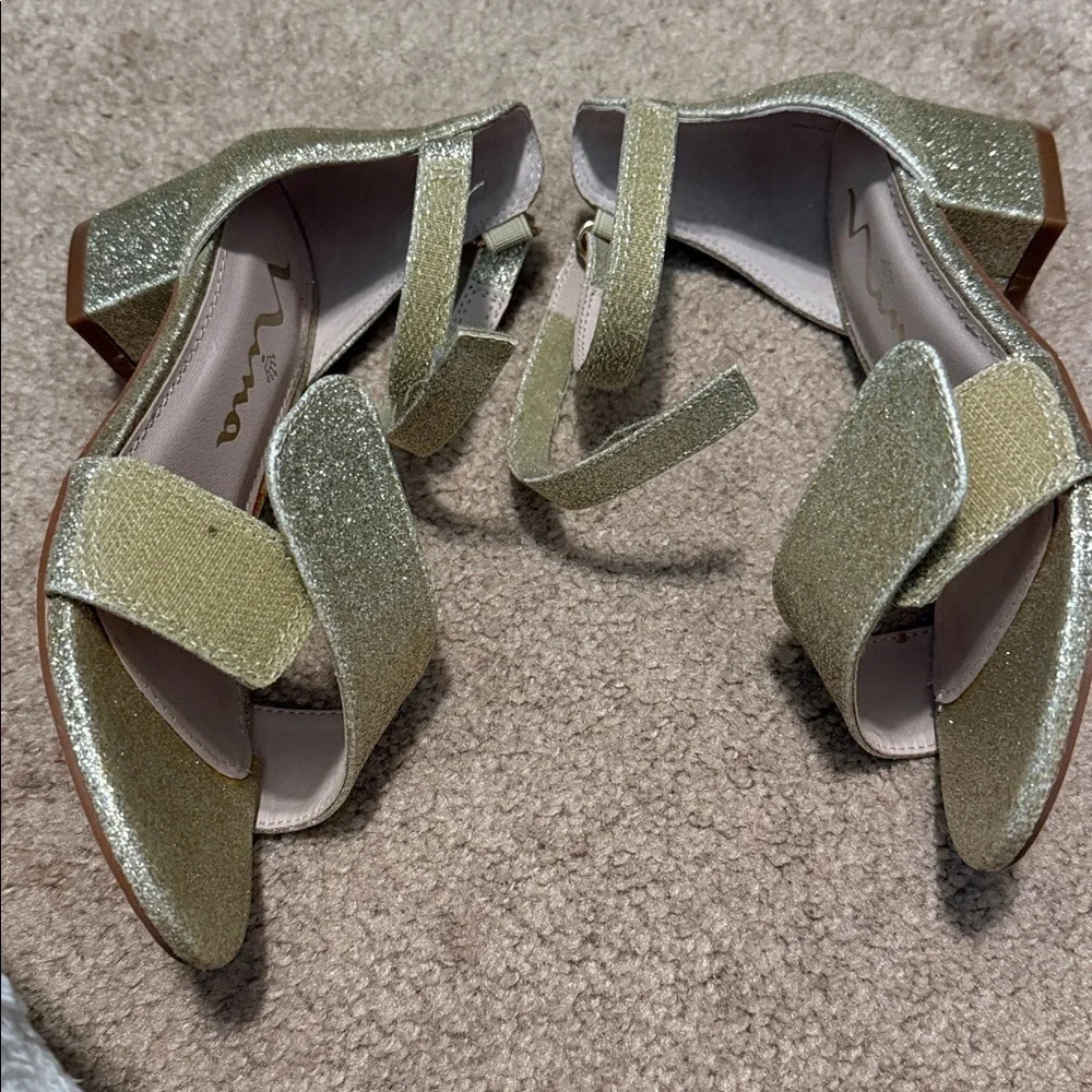 Nina Sparkly Gold Kids Dress Shoes size 13